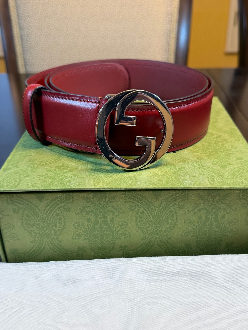 New Gucci GG Logo Belt Red Size 40 / 100 cm Fits a Waist 36 - 40